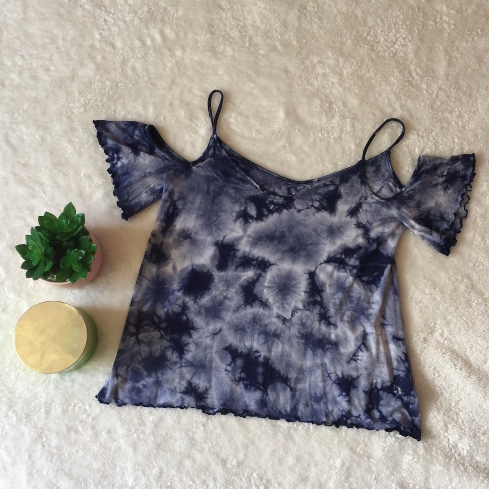 American Eagle | Tie Dye Off the Shoulder Top